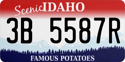 ID license plate 3B5587R