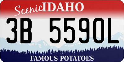 ID license plate 3B5590L
