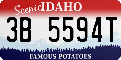 ID license plate 3B5594T