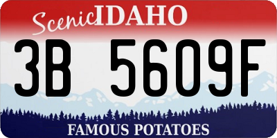 ID license plate 3B5609F