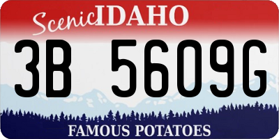 ID license plate 3B5609G