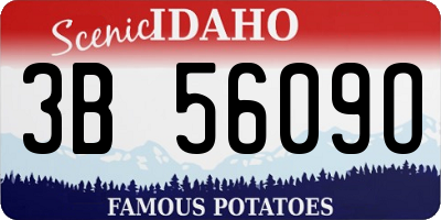 ID license plate 3B5609O