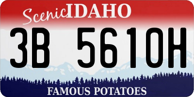 ID license plate 3B5610H