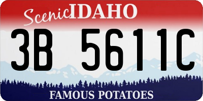 ID license plate 3B5611C