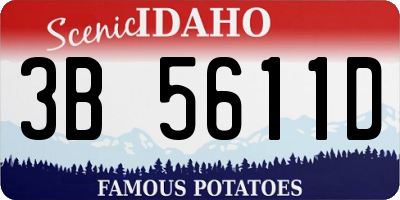 ID license plate 3B5611D