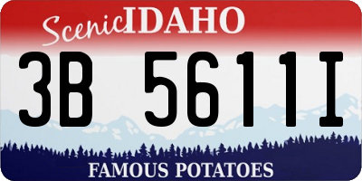 ID license plate 3B5611I