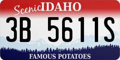 ID license plate 3B5611S
