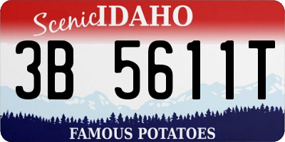 ID license plate 3B5611T