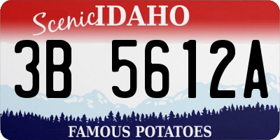 ID license plate 3B5612A