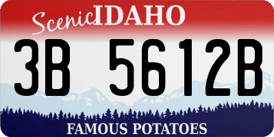 ID license plate 3B5612B