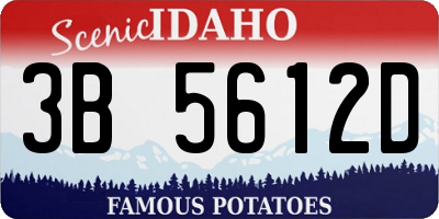 ID license plate 3B5612D