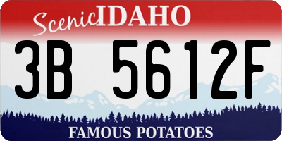 ID license plate 3B5612F