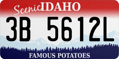 ID license plate 3B5612L