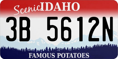 ID license plate 3B5612N