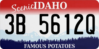ID license plate 3B5612Q
