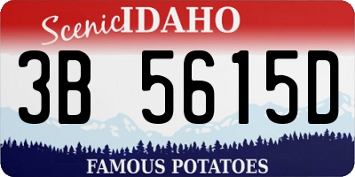 ID license plate 3B5615D