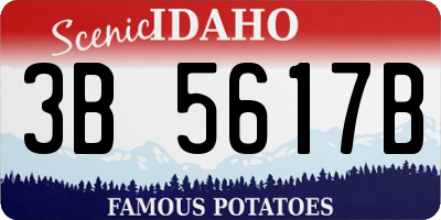 ID license plate 3B5617B
