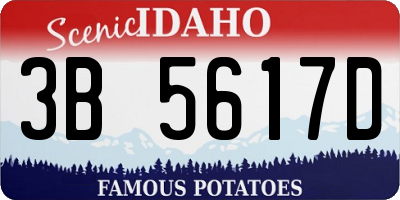 ID license plate 3B5617D