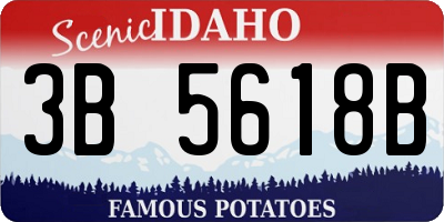 ID license plate 3B5618B