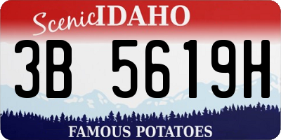 ID license plate 3B5619H