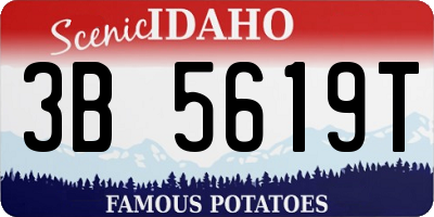 ID license plate 3B5619T