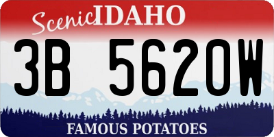 ID license plate 3B5620W