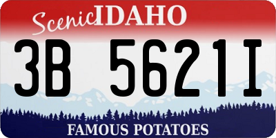 ID license plate 3B5621I