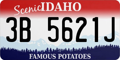 ID license plate 3B5621J
