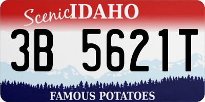 ID license plate 3B5621T