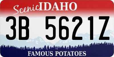 ID license plate 3B5621Z