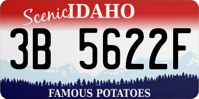 ID license plate 3B5622F