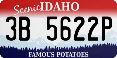 ID license plate 3B5622P