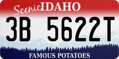 ID license plate 3B5622T
