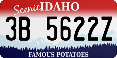 ID license plate 3B5622Z