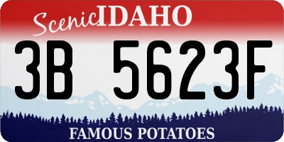 ID license plate 3B5623F