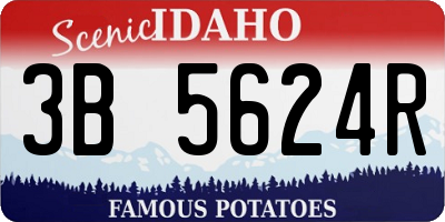 ID license plate 3B5624R
