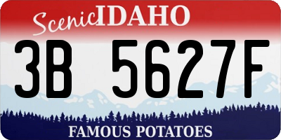 ID license plate 3B5627F