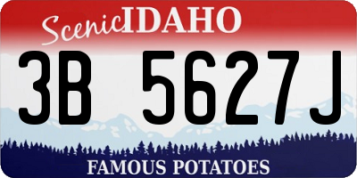 ID license plate 3B5627J