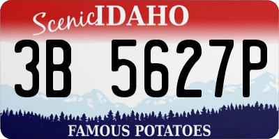 ID license plate 3B5627P