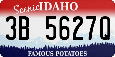 ID license plate 3B5627Q
