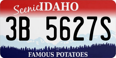 ID license plate 3B5627S