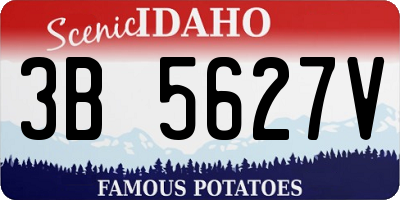 ID license plate 3B5627V