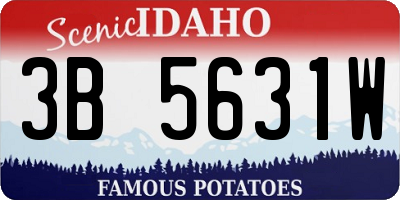ID license plate 3B5631W