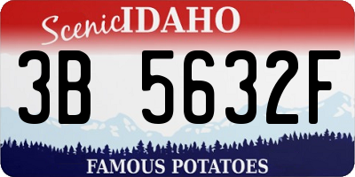 ID license plate 3B5632F