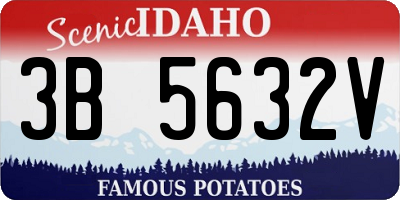 ID license plate 3B5632V