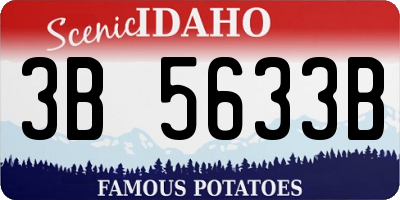 ID license plate 3B5633B