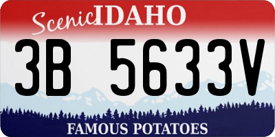 ID license plate 3B5633V