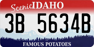 ID license plate 3B5634B