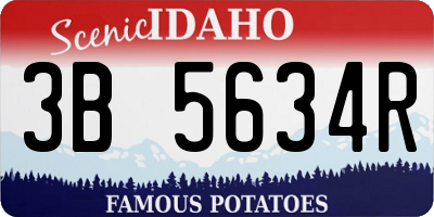 ID license plate 3B5634R