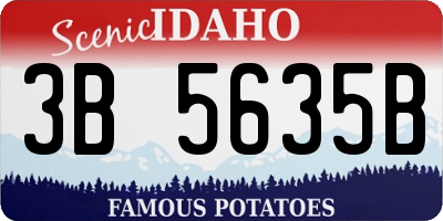 ID license plate 3B5635B